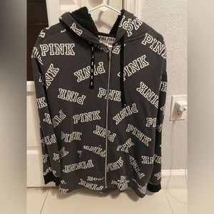 Victorias Secret Pink Logo Print Jacket